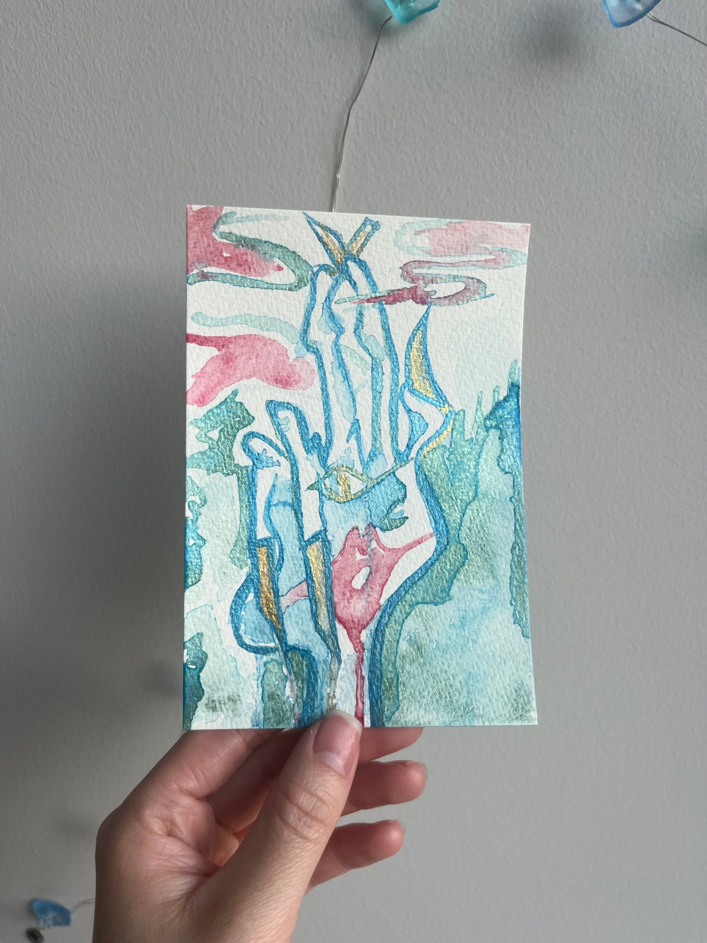 Eyes That See : 2 watercolor postcards