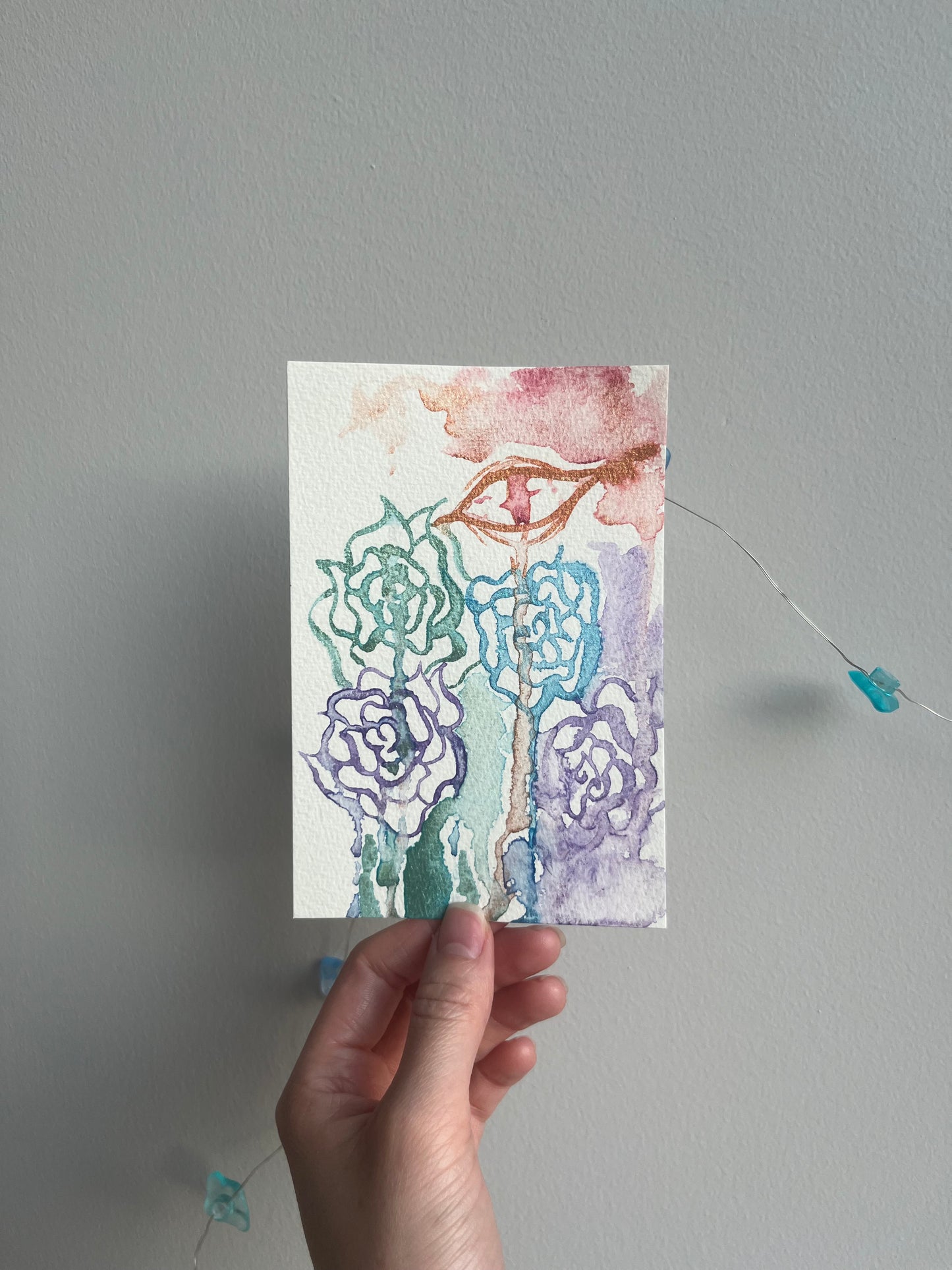 Eyes That See : 2 watercolor postcards