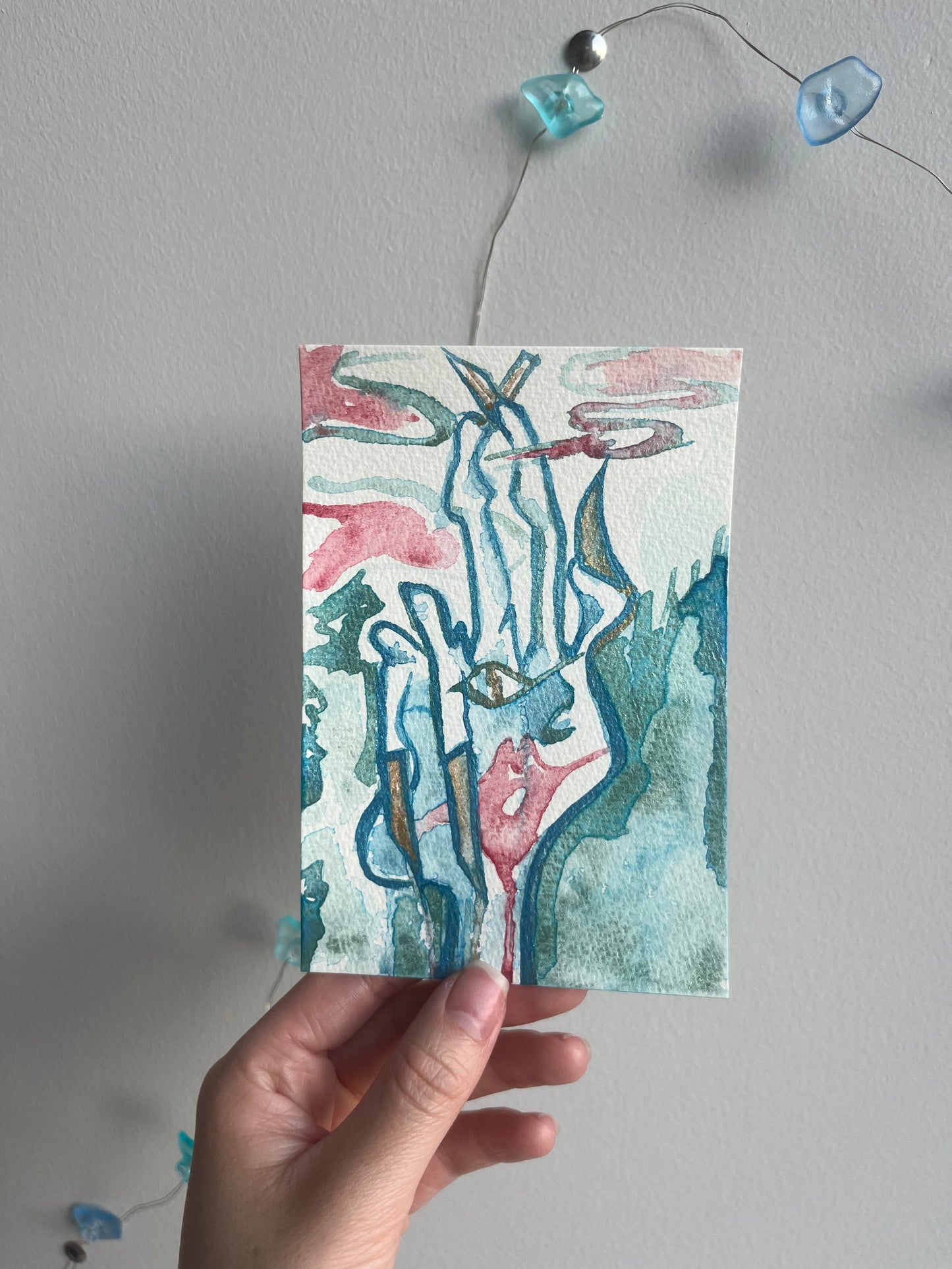Eyes That See : 2 watercolor postcards